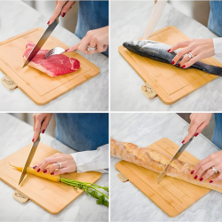 Wooden Cutting Board Set – 4 Pieces